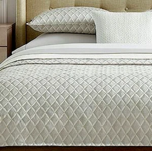 Sferra Renza Grey Queen Duvet Cover Long Staple Cotton Sateen Jacquard Italy New - Picture 1 of 5