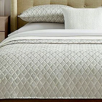 Sferra Renza Grey Queen Duvet Cover Long Staple Cotton Sateen Jacquard Italy New - Image 1 of 4