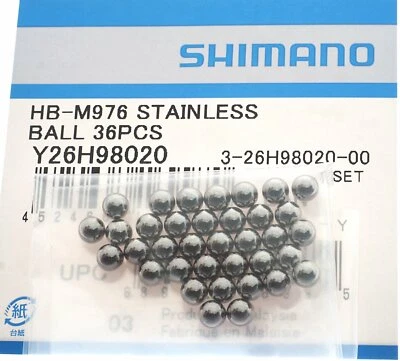 Shimano 3/16" Stainless Ball 36pcs fits HB-M976 Front Hub - Image 1 of 2
