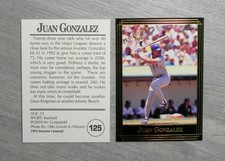 JUAN GONZALEZ 1992 Gold Investor's Journal Card #125 _ LOW MAILING COST
