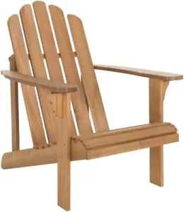 Teak Adirondack Outdoor Chair, Weather-Resistant Construction - Picture 1 of 9
