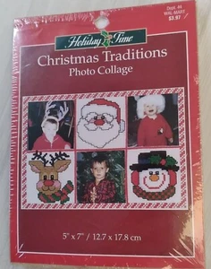 Christmas Tradition PHOTO Collage Count Cross Stitch PATTERN KIT 5"x7" - Picture 1 of 2