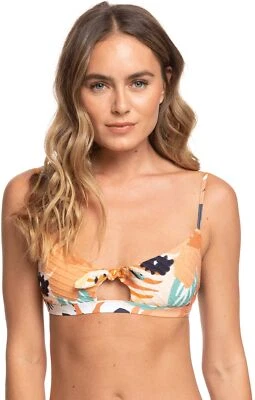 Roxy Swim the Sea Bralette Swimsuit Top  Peach Blush Bright Skies XS S M L NWT - Image 1 of 4