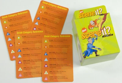Nickelodeon Scene It DVD Game Parts REFERENCE & TRIVIA CARDS in CARD BOX - Image 1 of 4