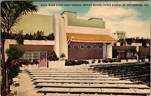 Vintage postkarte ~ St. Petersburg Fl ~ Arthur Murray Tanzstudio ~ Webbs Stadtdach ~ KB12 - Bild 1 von 2