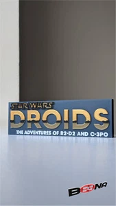 STAR WARS -DROIDS logo display Kenner Beena Studio - Picture 1 of 2