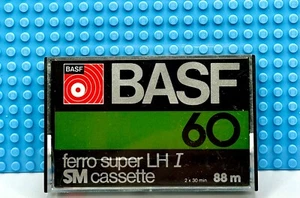 BASF  FERRO SUPER LH  I   60  1977 EUROPE   BLANK CASSETTE TAPE (1) (USED) - Picture 1 of 6