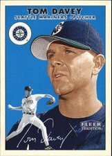 2000 Fleer Tradition Seattle Mariners Baseball Card #182 Tom Davey