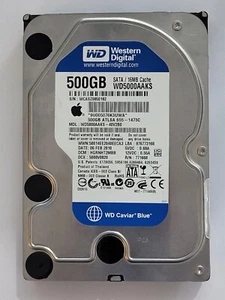 WD5000AAKS-402AA0, HCRNNTJACN, 17 SEP 2011, Western Digital 500Gb 3.5" Sata HDD - Picture 1 of 2