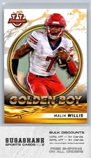 2021 Bowman U GB-14 Malik Willis Golden Boy  Liberty  Football Card