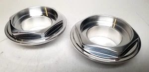 Polished Billet Aluminum Hex Center Hub Caps for BBS RS RC -Small Thread -1/4 Ht - Picture 1 of 20