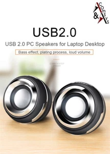 Stereo Lautsprecher 600W Soundbox Muskibox für PC Notebook ComSys USB Schwarz Q5 - Bild 1 von 9