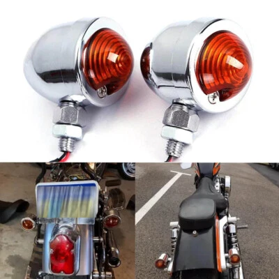 Indicador de luces traseras de freno de motocicleta cromadas para Honda Rebel 250 Foto 1 de 4