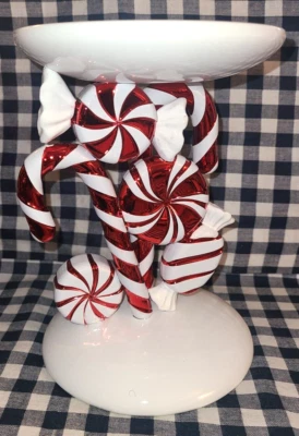 Pedestal portavelas de 3 mechas de caramelo de menta NUEVO baño y cuerpo funciona Foto 1 de 2