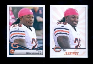 2013 & 2014 Panini TIM JENNINGS Chicago Bears 2-Card Sticker Lot - Picture 1 of 1