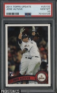 2011 Topps Update #US132 Jose Altuve Astros RC Rookie PSA 10 GEM MINT