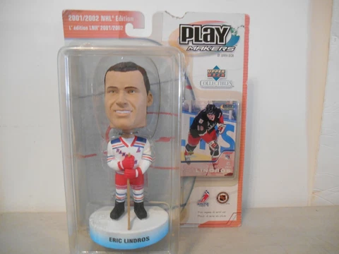 2001-02 Eric Lindros Upperdeck playmakers Bobblehead NHL Rangers Cover