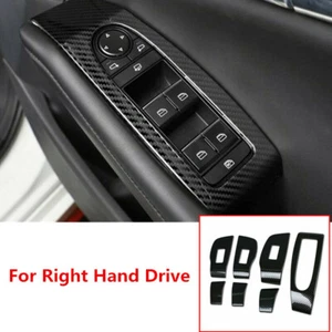 Carbon Fiber 7X Window Lift Switch Panel Cover Trim For Mazda 3 2019 -2024  - Imagen 1 de 12