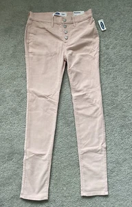 NWT OLD NAVY Size 14 Girls Pink Rockstar Corduroy Super Skinny Jeans Pants - Picture 1 of 11