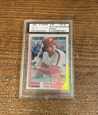 1982 RYNE SANDBERG eCON 5 BLUE PHILLIES 1/25 MINT CONDITION - Image 1 of 2