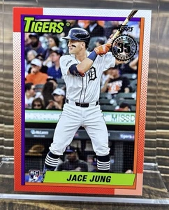 2025 Topps Serie 1 Jace Jung T90-55 1990 35 Aniversario Tigres de Detroit - Imagen 1 de 5