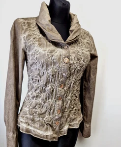 BOTTEGA by ELISA CAVALETTI shirt embellished size M 95% Cotton 5% Elastane 29 - Picture 1 of 10