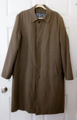 Kenneth Cole длинный Тренч мужской 40R хаки шерстяная смесь съемный вкладыш - Изображение 1 из 4