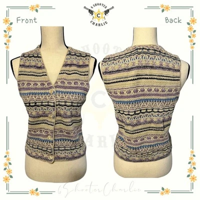 Hermoso chaleco de colección St John's Bay para mujer en bucle y cosido a mano talla grande Foto 1 de 4