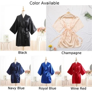 Casual Bathrobe Sleepwear Mens Summer Dressing Gown Bathrobe Nightgown - Picture 1 of 7