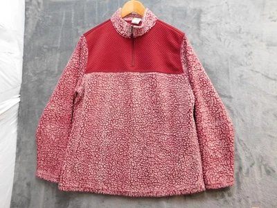 Pullover Athletic Works para mujer XL Sherpa polar cuarto cremallera chaqueta Foto 1 de 4