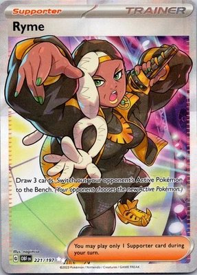 RYME 221/197 Obsidian Flames Pokemon Card TCG NM - Image 1 of 2