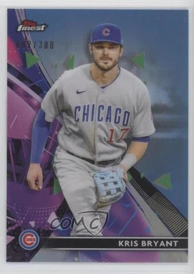 2021 Topps Finest Sky Blue Refractor /300 Kris Bryant #34 - Image 1 of 2