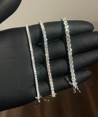 VVS1 Moissanite 925 sterling silver Tennis Bracelet for Women & Men - Image 1 of 4