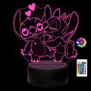 3D Illusion Stitch Night Light-Remote Control -Smart Touch - NEW - Picture 1 of 3