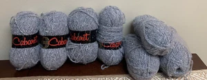 Lot of 7 Sirdar Cabaret Yarn Color 333 Silver Metallic 50g each - Picture 1 of 3