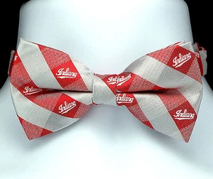 Indiana Hoosiers Men's Bow Tie Adjustable University College Checks Red Bowtie - Picture 1 of 2