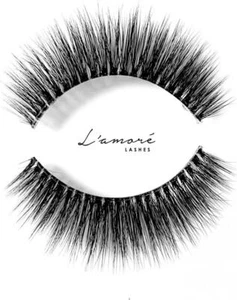 L'amore Lashes Light/Medium Luxury Silk 15mm Lashes with Invisible Band - JULIET - Picture 1 of 4