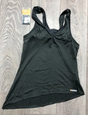 zumba grey  vest top + bra support ladies gym training dance Size S M L XL XXL - Image 1 of 3