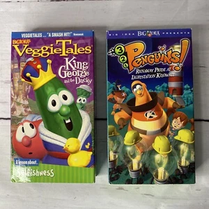 3 2 1 Pinguine Runaway Pride & VeggieTales - King George and the Ducky VHS - Bild 1 von 5