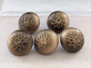 5 grandes botones tradicionales - hemisferio bronce blanco noble 22 mm plástico - Imagen 1 de 3