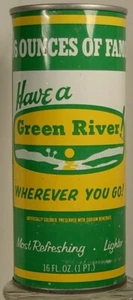 Green River Northfield IL 16 OZ STAHL SODA POP DOSE - Bild 1 von 5