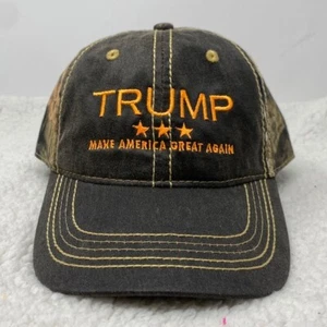 TRUMP  MAKE AMERICA GREAT AGAIN Embroidered In Orange Cap Mossy Oak Camo MAGA - Picture 1 of 4