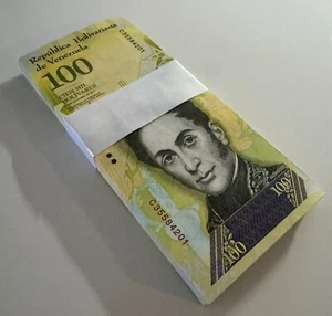 Venezuela 100 mil Bolívar Fuerte 100,000 - 200 pcs Bundle (2017) | New UNC w/COA - Picture 1 of 3
