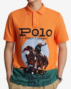 Polo Ralph Lauren Shirt Equestrian Jockey Players Graphic Horses Mesh NWT L - Picture 1 of 3