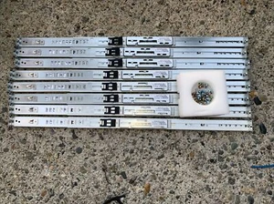 4 x Pair Of HP DL360 G2 G3 ProLiant Server Sliding Rack Mount Rails 310619-001 - Picture 1 of 4
