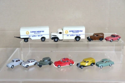 WIKING BREKINA PRALINÉ HO 10x BMW JAGUAR MERCEDES HOMBRE LOWENBRAU COCHE Y FURGONETA 1ob Foto 1 de 4