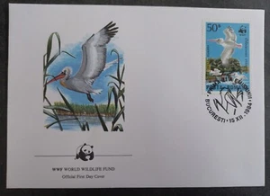 1984 Romania World Wildlife Fund FDC ties 50B Stamp cd Bucuresti - Bild 1 von 2