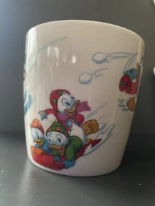 Vintage Disney Christmas Mug Donald Huey, Dewey & Louie + Mickey Rare - Picture 1 of 7