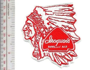 Beer Iroquois Beer & Ale 1842 Jacob Roos Brewery Employee Patch vel hooks - Picture 1 of 1