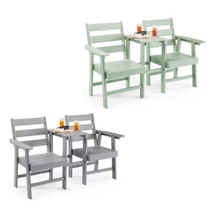 Adirondack Love Seat, Waterproof 2 Seater Jack & Jill Garden Chair Set, VonHaus - Picture 1 of 19